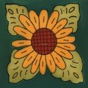 Mexican Talavera Tile Sunflower 2